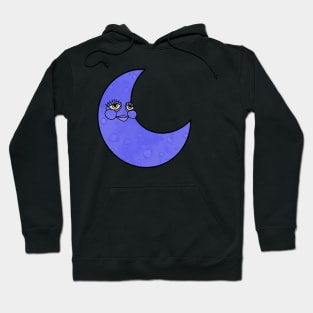 Crescent Moon Face Hoodie